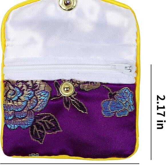 Jewellery Jewelry Silk Purse Pouch Gift Bags, Multiple Colors, Pack of 12 Small - Picture 8 of 8